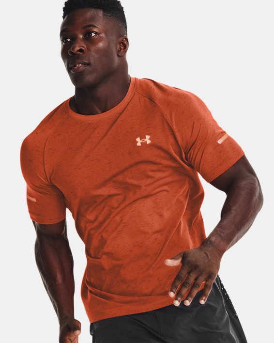 Men's UA Vanish Seamless Run Short Sleeve, Orange, pdpMainDesktop image number 2